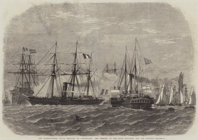 The International Naval Festival at Portsmouth, the Meeting of the Reine Hortense and the Osborne by Edwin Weedon